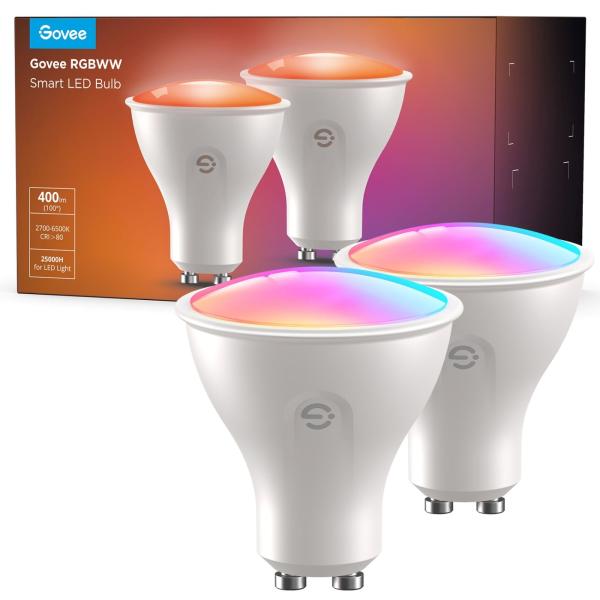 Govee Smart žárovka RGBWW 4, 8W-50W 400lm GU10 Long Life 2ks