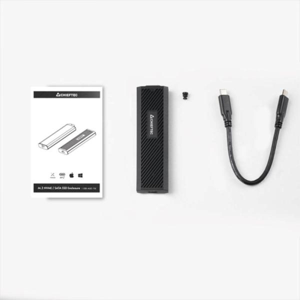CHIEFTEC externí box pro NVMe SSD CEB-M2C-TLE,  USB-C 3.23
