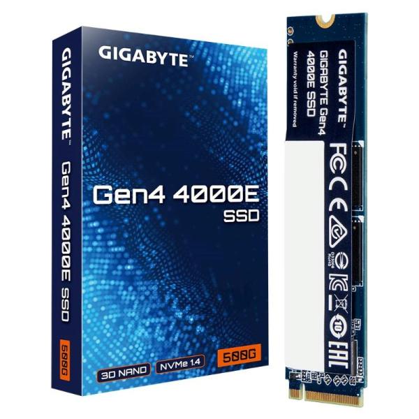 GIGABYTE SSD 500GB 4000E,  PCIe Gen4x4,  M.2 2280,  (R:3600MB/ s, W:3000MB/ s)0