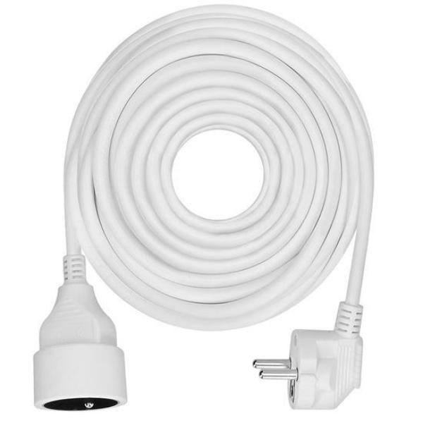 Solight prodlužovací přívod - spojka,  1 zásuvka,  10m,  3 x 1, 5mm2,  bílá