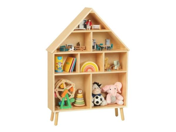 Montessori dětská knihovna (regál) - domeček1