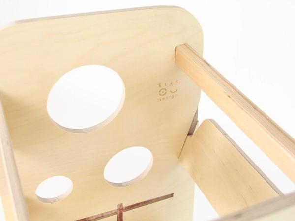 Rostoucí učící věž 3v1 Bublina Max 90 cm se stabilizačními prvky,  přírodní (natur)5