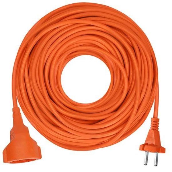 Solight 1z pohyblivý přívod - spojka,  30m,  2 x 1, 5mm2,  oranžová
