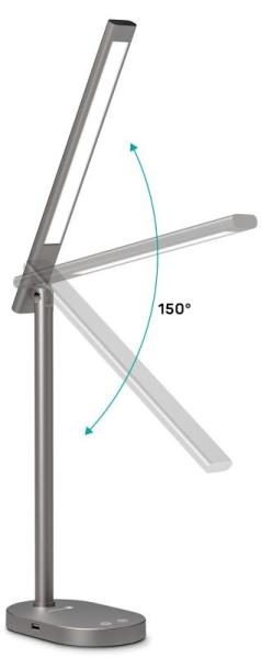 CONNECT IT Stolní LED lampa Shine,  USB-A,  šedá2