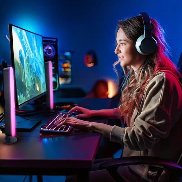 Solight LED RGB osvětlení Gaming,  dálkový ovladač,  zvukový senzor,  USB0