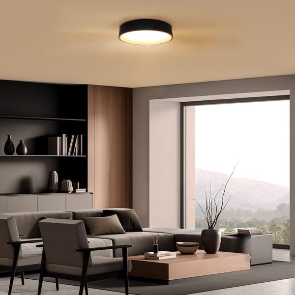 Solight LED osvětlení s dálkovým ovladačem Larios Black,  48W,  3360lm,  39cm,  změna chromatičnosti,  stmívatelné1