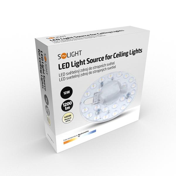 Solight LED světelný zdroj do stropních světel,  12W,  1200lm,  4000K,  130mm5