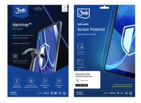 3mk All-Safe - AIO PLUS fólie Hammer Cutting Mat - Tablet Plus do 15",  5 ks
