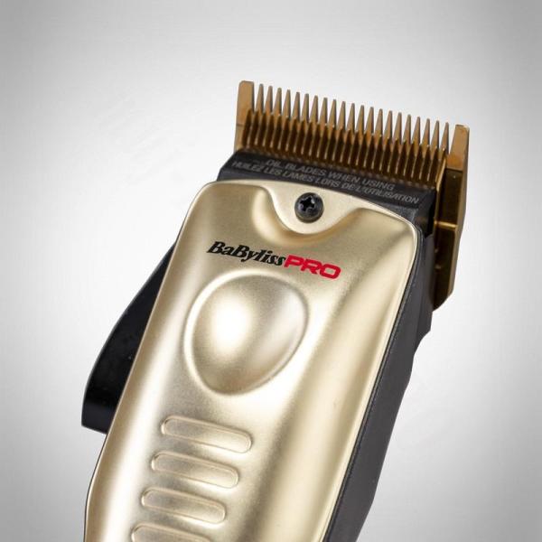 BaByliss Pro 4 FX825GE profesionální zastřihovač,  titanové čepele,  3300 mAh baterie,  zlatá3