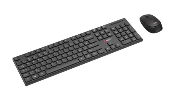 C-TECH klávesnice s myší WLKMC-03,  Bezdrátový set 2.4GHz,  CZ,  Černá2