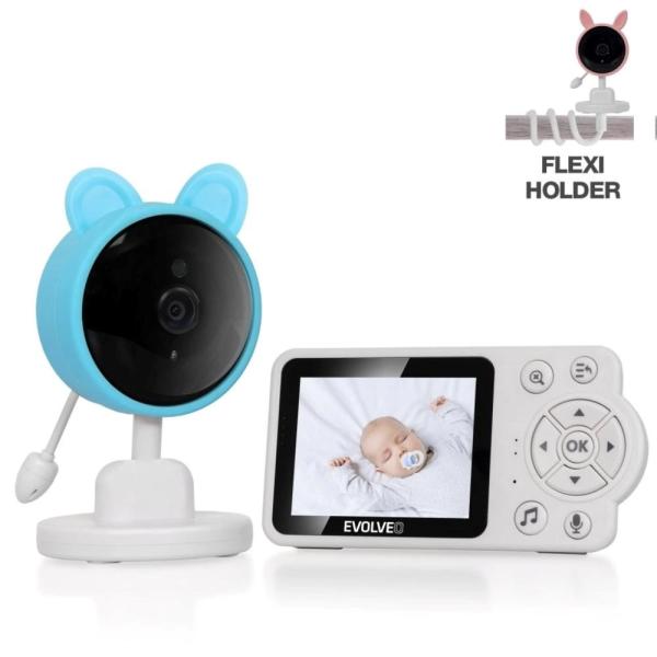 EVOLVEO Baby Monitor N3, detská videoopatrovateľka, modrá