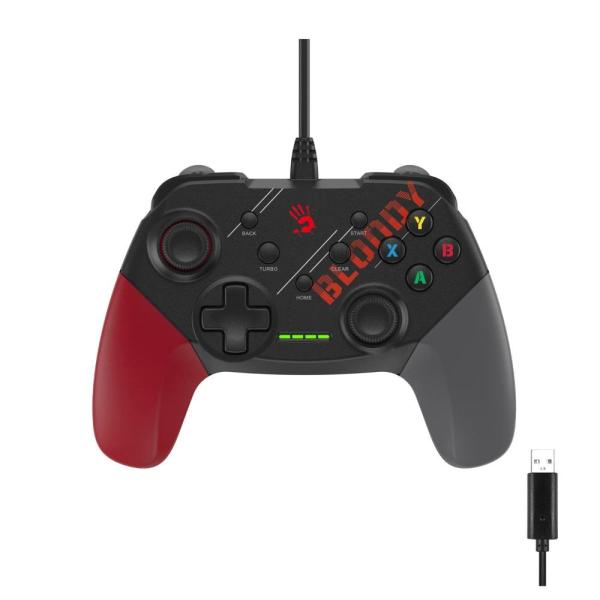 A4tech Bloody GP30,  gamepad,  USB,  černo-červený