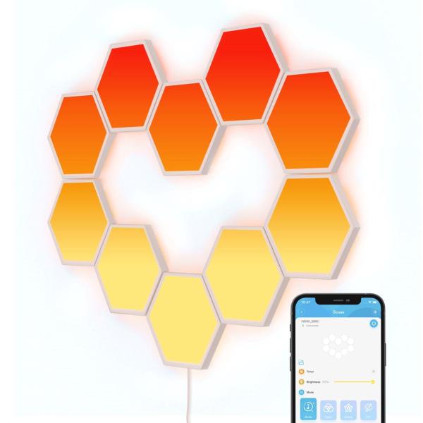 Govee RGBIC Glide Hexa světelné panely 10ks