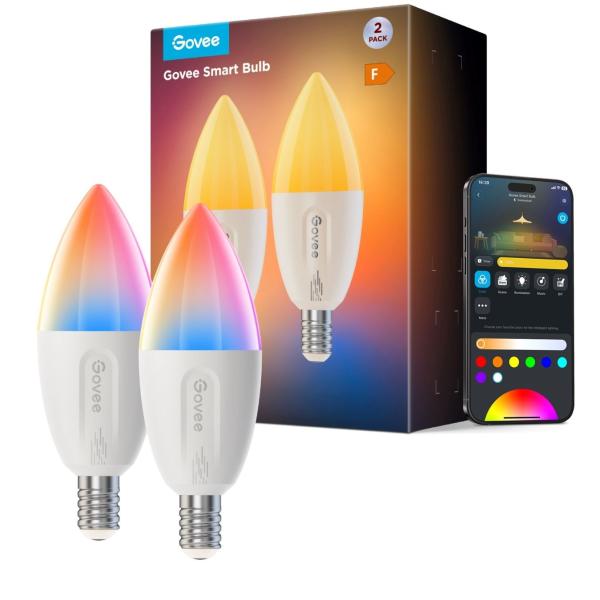 Govee Smart žárovka RGBWW 5W-50W 450lm E14 Long Life 2ks Matter