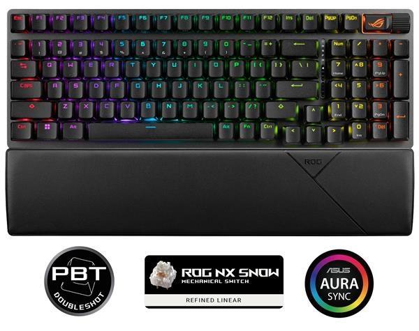 ASUS klávesnice ROG Strix Scope II 96 Wireless (ROG NX Snow) - CZ/ SK