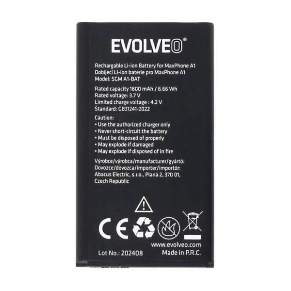 EVOLVEO originální baterie 1800 mAh pro MaxPhone A1