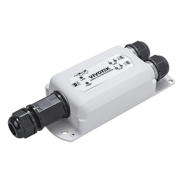 Vivotek AP-GXC-0250,  venkovní gigabit PoE extender,  vstup: 802.3 af/ at/ bt (max.95W),  výstup: 2x 48V (max.68W)