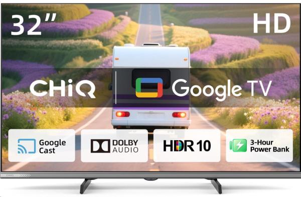 CHiQ L32M9PD TV 32" Powerbank,  HD,  smart,  Google TV,  Dolby Audio,  dbx-tv,  HDR 10