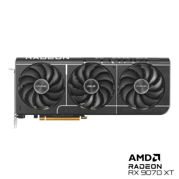 ASUS VGA AMD Radeon RX 9070 XT PRIME OC 16GB,  RX 9070 XT,  16GB GDDR6,  3xDP,  1xHDMI1