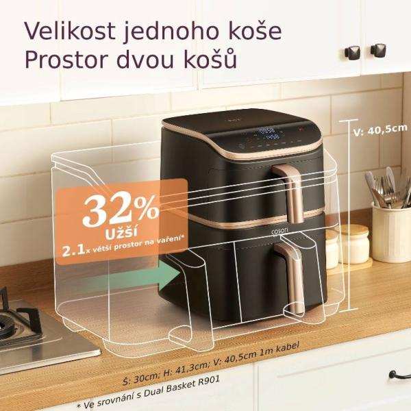 Cosori Turbo Tower Pro chytrá horkovzdušná fritéza 10, 8l černá2