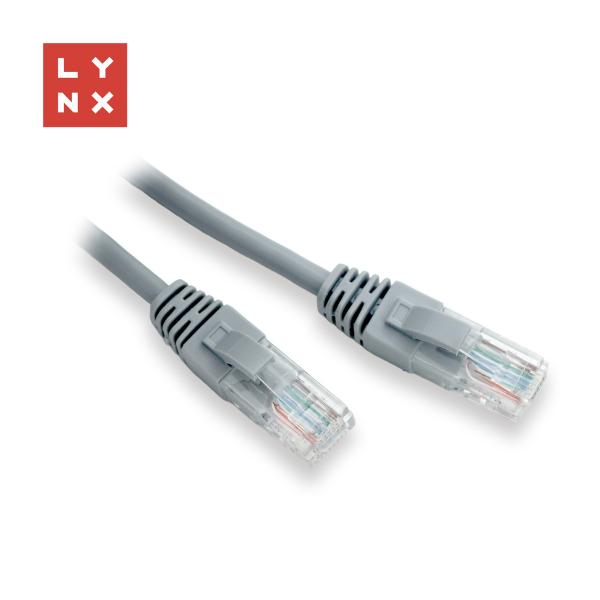 LYNX UTP patch kabel Cat5e,  PVC,  CCA,  3m,  šedý