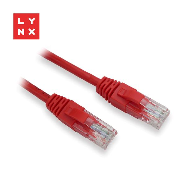 LYNX UTP patch kabel Cat5e,  PVC,  CCA,  20m,  červený