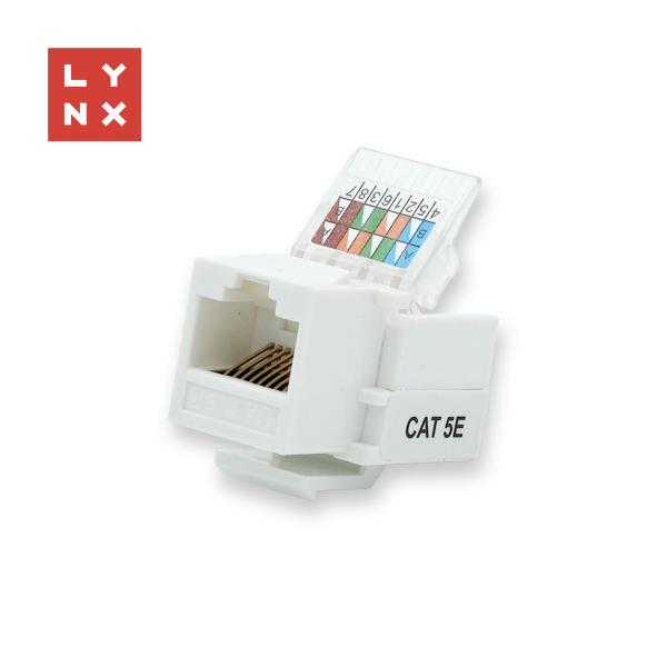 LYNX keystone UTP Cat5e,  samozařevácí,  90 stp.,  bílý
