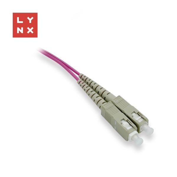 LYNX duplexní patch kabel MM,  OM4,  SC/ SC,  50/ 125µm,  2m