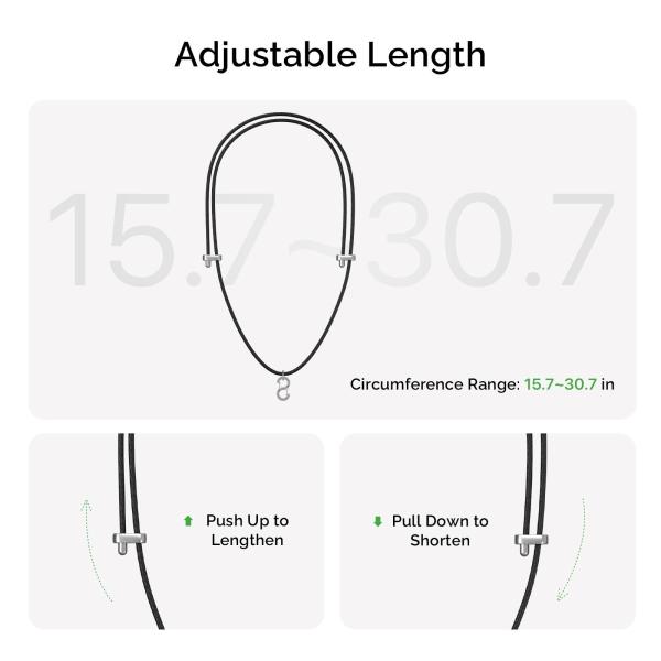PLAUD Note Pin Lanyard Black - Řemínek na krk,  černý5