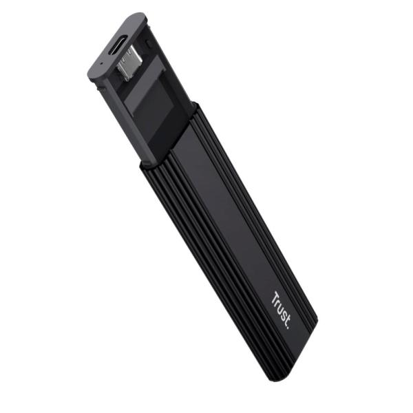 TRUST Externí box pro M.2 SSD,  USB-C 3.2 Gen2,  M.2 2280,  černá1