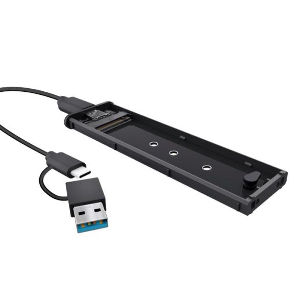 TRUST Externí box pro M.2 SSD,  USB-C 3.2 Gen2,  M.2 2280,  černá2