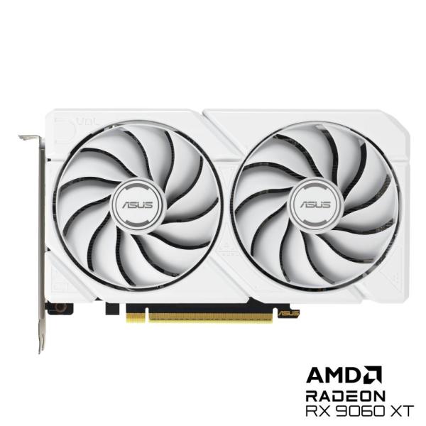 ASUS VGA AMD Radeon RX 9060 XT DUAL 16GB WHITE,  RX 9060 XT,  16GB GDDR6,  2xDP,  1xHDMI1