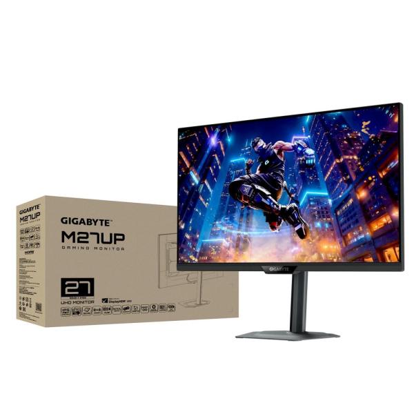 GIGABYTE LCD - 27" Gaming monitor M27UP,  SS IPS,  3840x2160 UHD,  160Hz,  1000:1,  350cd/ m2,  1ms,  2xHDMI,  1xDP2