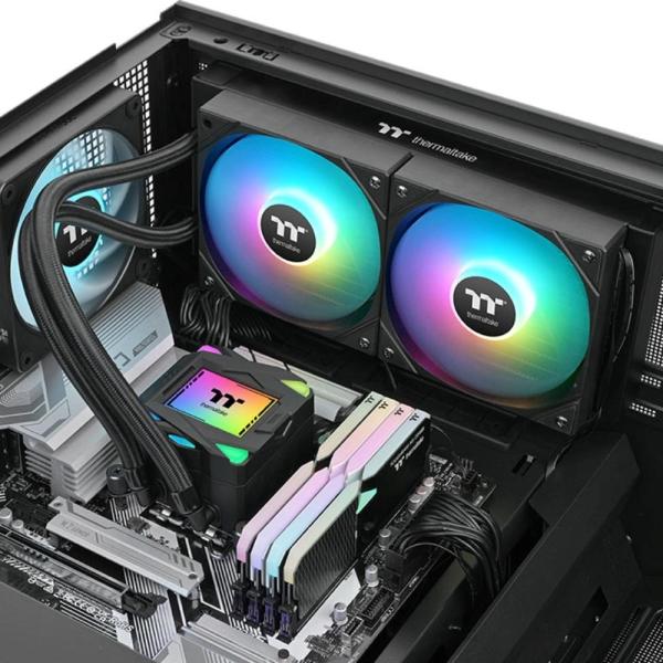 THERMALTAKE Vodní chladič LA240 ARGB,  2x120mm ARGB,  LGA1851,  AM5,  černá1