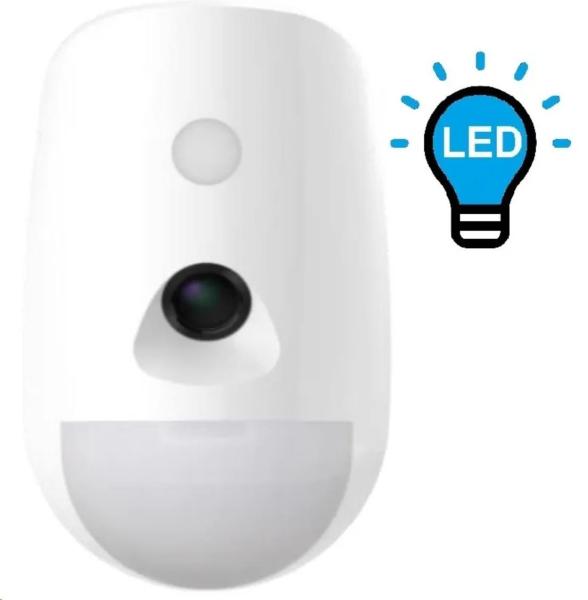 Hikvision DS-PDPC12PF-EG2-WE(B),  AX PRO bezdrátový PIRCAM detektor,  PET imunita do 30kg,  dosah 12m,  vějíř,  LED přísvit