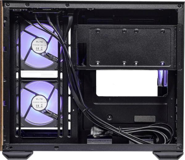 Cooler Master case Elite 481 Wood,  mATX,  Průhledná bočnice,  3x 120mm ARGB Fan,  Černá8