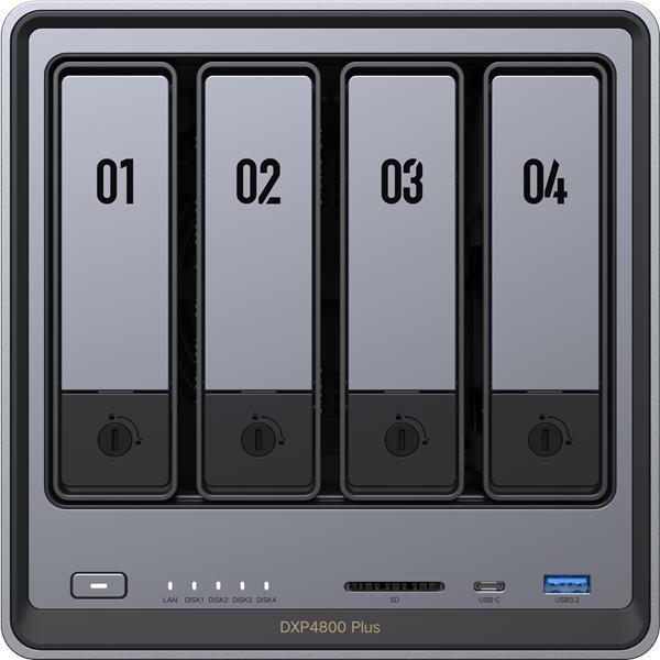 UGREEN NASync DXP4800 Plus (6C/ Gold8505/ 4, 4GHz/ 8GBRAM/ 4xSATA/ 2xM.2/ 1x2, 5GbE/ 1x10GbE/ 2xUSB2.0/ 2xUSB3.2/ 1xUSB-C/ HDMI/ SD)1