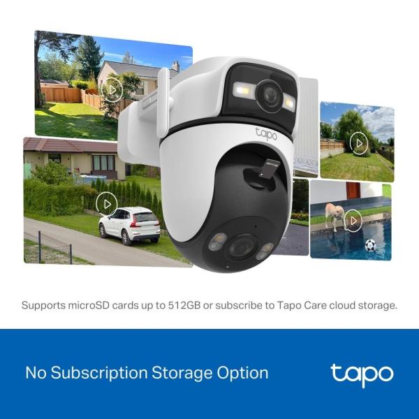 TP-Link Tapo C545D venkovní/ outdoor otočná kamera (2x 3MP,  2K 1296p,  IR 30m,  WiFi,  1x100Mb/ s,  micro SD card)6