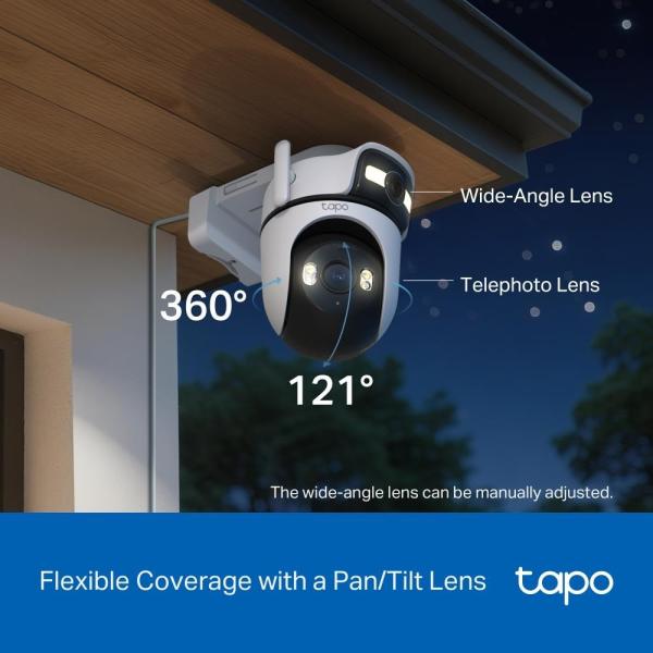 TP-Link Tapo C545D venkovní/ outdoor otočná kamera (2x 3MP,  2K 1296p,  IR 30m,  WiFi,  1x100Mb/ s,  micro SD card)8