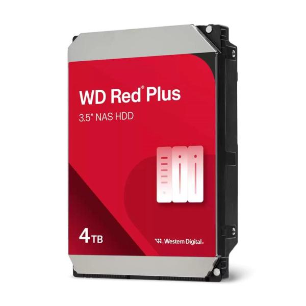 WD RED PLUS NAS WD40EFZZ 4TB,  SATA III 3.5",  128MB 5400RPM,  180MB/ s,  CMR