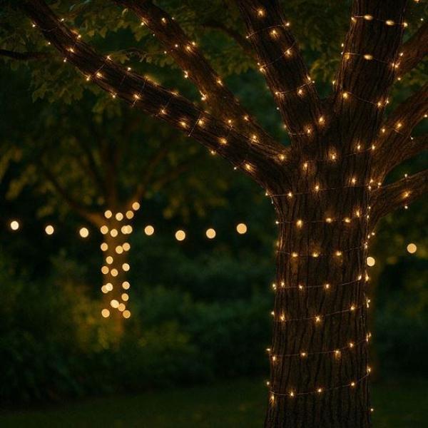 Solight LED solární řetěz,  200LED,  22m,  teplá bílá1