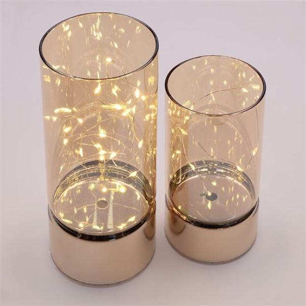 Solight sada dvou vánočních LED světélek,  15/ 20cm,  30x LED,  AA baterie3