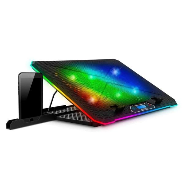 EVOLVEO Ania 9RGB, chladiaca podložka pod NTB do 17", 6x ventilátor, RGB podsvietenie ventilátorov/ obvodov