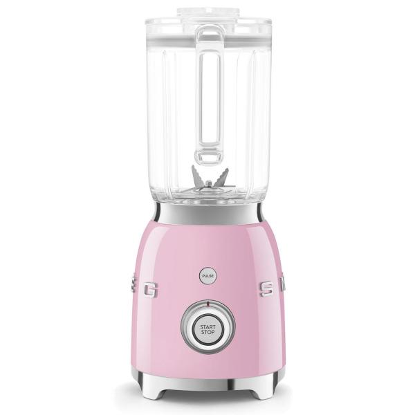 Smeg BLF03PKEU mixér,  800 W,  4 programy,  funkce pulse,  18000 RPM,  nerezové ostří,  Ice crush,  50"s Style,  růžový1