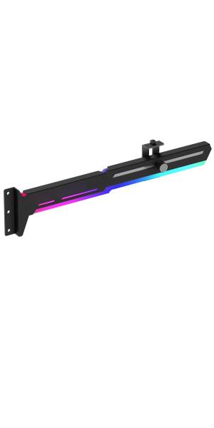 BAZAR - 1stCool Podpěra GPU Kovový držák ARGB,  černá - Rozbaleno (Komplet)1