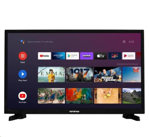 Orava 24" TV LT-ANDR24 B01,  HD Ready,  LED,  Android Smart TV,  WiFi,  HDR,  tuner DVB-T2/ C/ S2,  Android 11