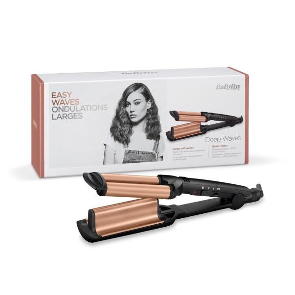 BABYLISS W2447E trojkulma na vlasy,  keramický povrch,  3 nastavení teploty,  automatické vypnutí,  teplovzdorné pouzdro0