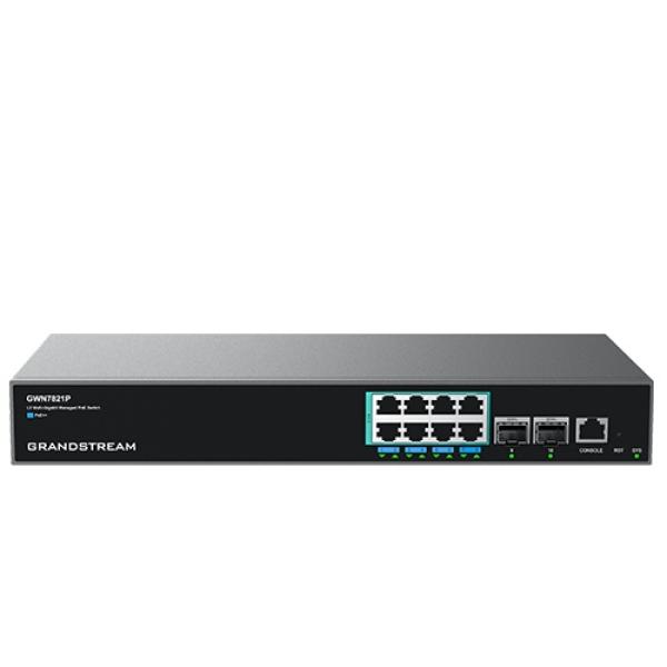 Grandstream GWN7821P managed Network Switch L3, 8x2, 5G, SFP+, PoE, VLAN, IGMP, MLD, MVR