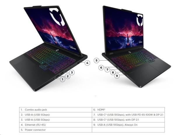LENOVO NTB Legion Pro 5 16ADR10 - Ryzen 7 8745HX, 16" WQXGA OLED, 32GB, 1TSSD, HDMI, RTX 5060 8GB, W11H, 3Y CC7