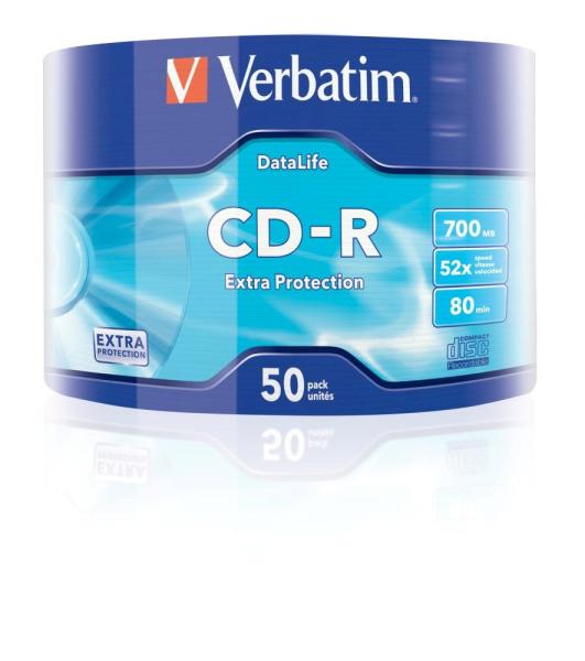 VERBATIM CD-R (50-pack)Wrap/ Extra Protection/ 52x/ 700MB0